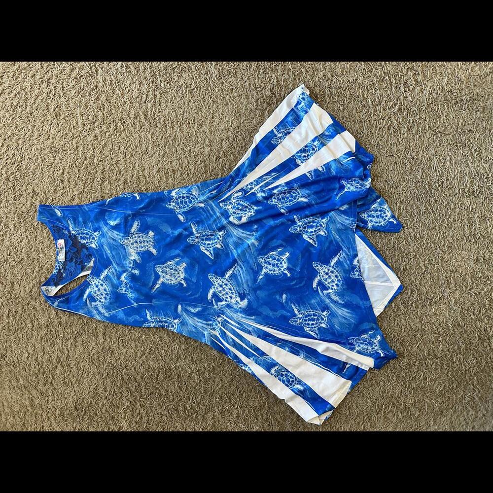 India Boutique Blue Turtle Print Dress